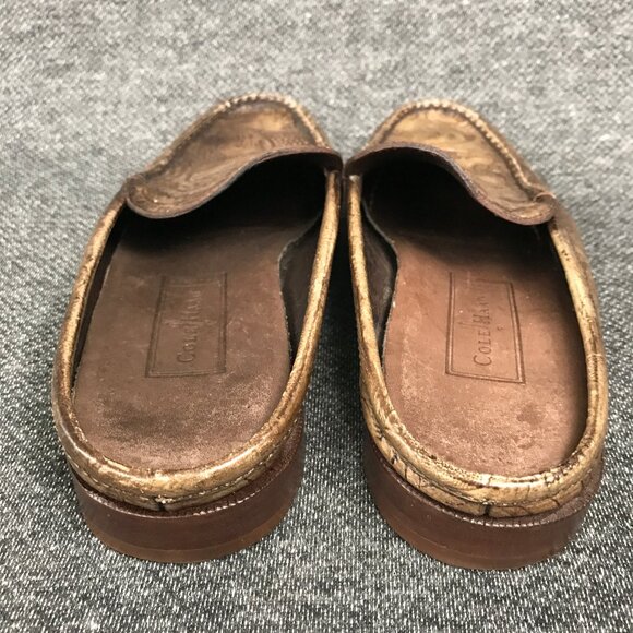 Cole Haan Women’s Size 6B Brown Distressed Leather Slip On Loafers Flats Slides - Picture 6 of 8